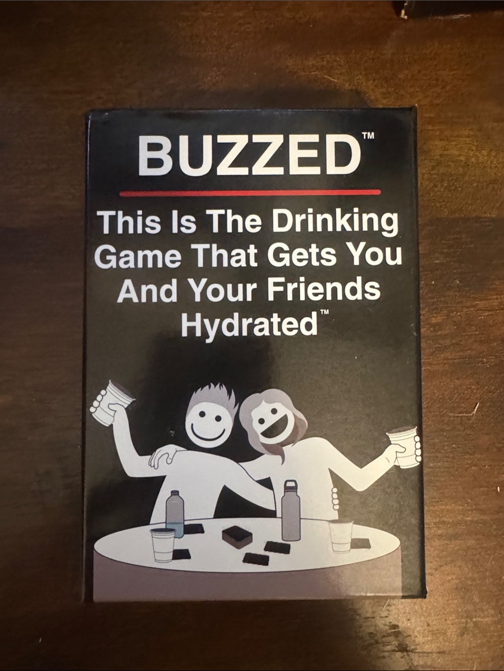 Buzzed Drinking Game Party Card Game - Black